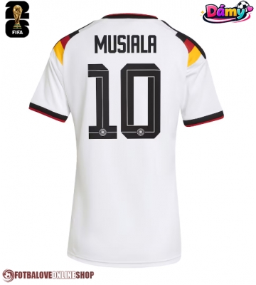 Německo Jamal Musiala #10 Domácí Dres pro Dámy MS 2026 Krátkým Rukávem